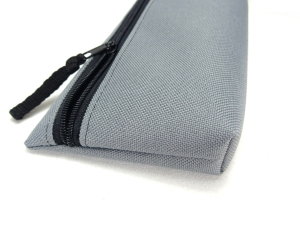 Kosmetiktäschchen Federmäppchen GRAU, robust wasserabweisend mit Boden, handmade by BuntMixxDESIGN